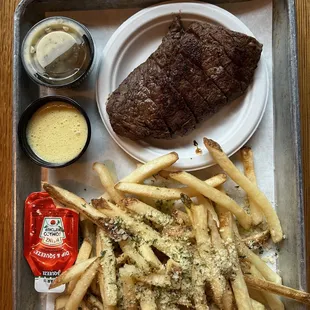 Steak Frites with Parmesan truffle fries