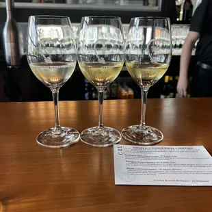 White wine flight