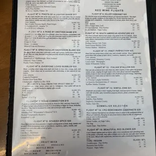 Menu side 1