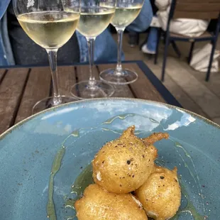 Beignets, and one of our 4 wine flights.