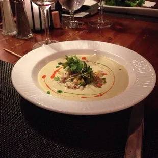 Crab and curried lemongrass bisque.
