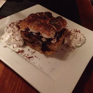 Dulce de leche smore with bourbon marshmallows.