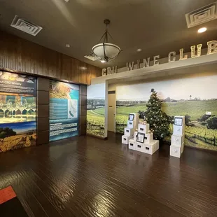 Holiday decor in foyer