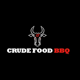 the logo for crude food bbq