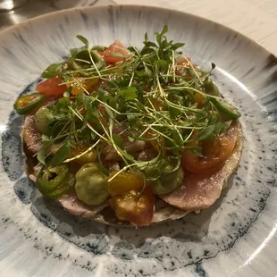 Citrus Yellowtail Tostada