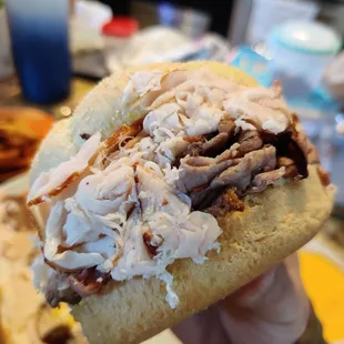 Turkey and Pit Beef Sandwich