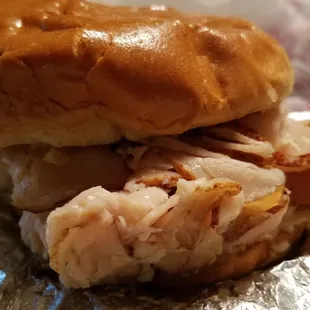 Turkey on brioche bun