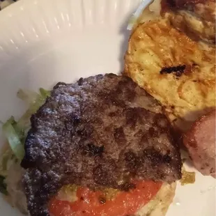 Someone took a bite out of my burger.