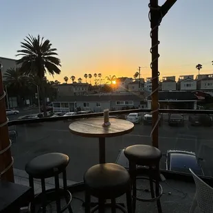 Rooftop bar area