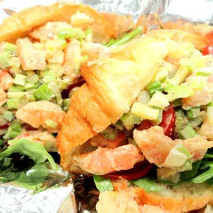 Shrimp Salad on Croissants