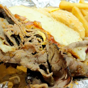 Pit Beef Sandwich (interior)