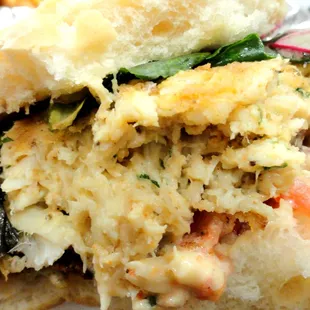 Crab Cake BLT (interior)