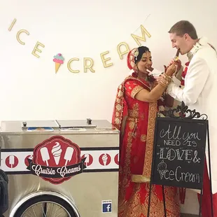 Serving Ice Cream and Love! Wedding Event!