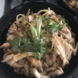 Chicken garlic noodles
