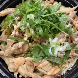 Garlic Noodles with Chicken.