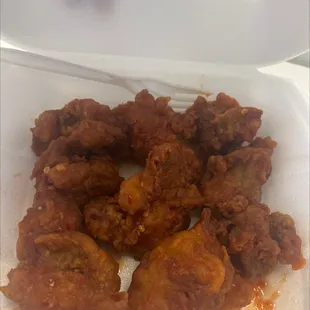 They taste like they&apos;ve been in the fridge for a while tossed in the microwave and just had some sauce thrown on it.