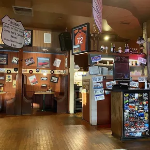 the inside of a restaurant