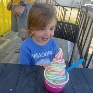 Rainbow soft serve