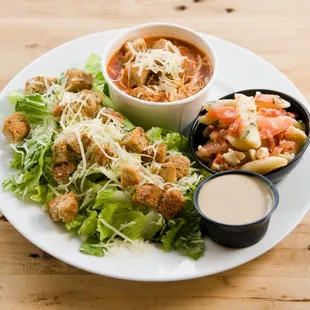 Daily Double w Caesar Salad and Tomato Basil Soup