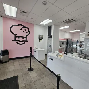 Inside the shop.