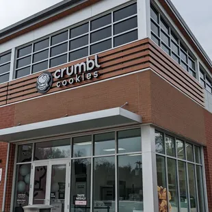 the front of the building