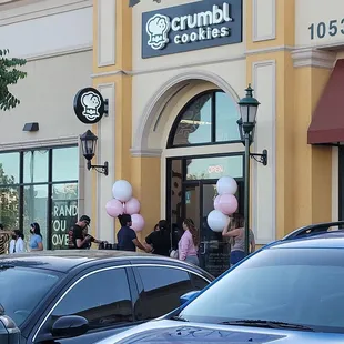 Yup, gotta wait outside,  no room inside...