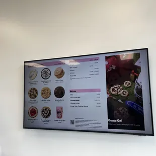 Overall menu on the board as you walk in