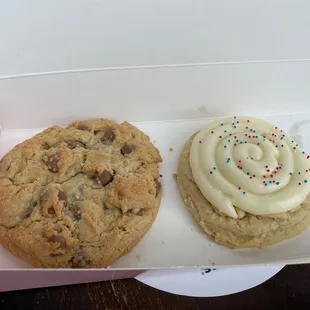 Chocolate Chip and Birthday Cake Cookies