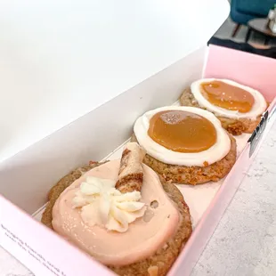 Strawberry milk, salted caramel cheesecake