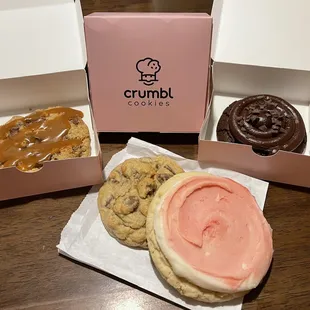 Rolo, chocolate chip, raspberry lemonade, and last but not least chocolate cake  1/28/22.