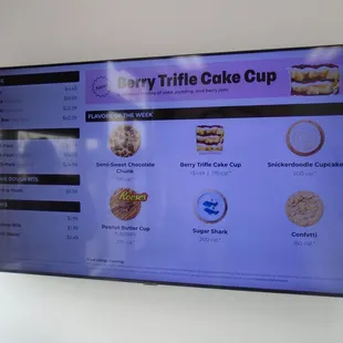 Digital menu board.