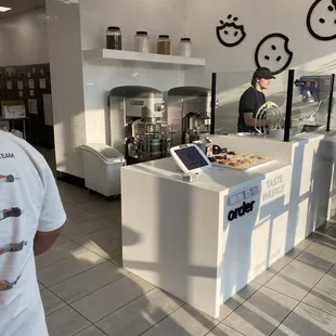 Machines making fresh cookie dough