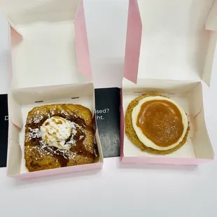 french toast and salted caramel cheesecake cookies