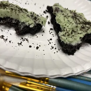 Mint chocolate cookie- dry and stale.