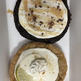 Key lime and chocolate toffee