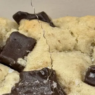 Piece of wire stuck in the chocolate chunk