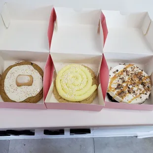 Some of the new weekly cookies: Pop Tart, Lemon Cupcake, Toffee