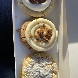 Boston Cream, Gingerbread, Lemon Crinkle