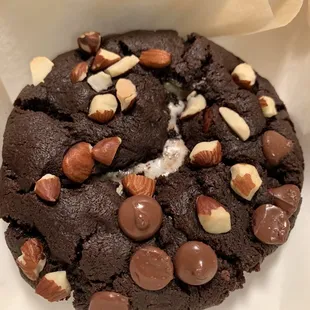 Rocky road. Don&apos;t mind the parchment paper, I reheated it in the toaster oven.