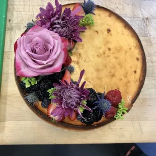 Charles let me snap a pic of his beautiful NY style cheesecake