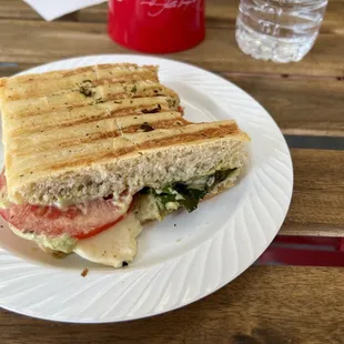 Tomato and mozzarella Focachia, half