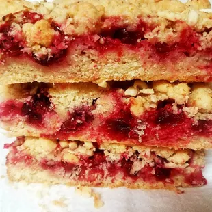 Cranberry Crumble Pie Bars