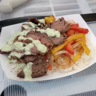 Steak Fajitas Rice Bowl