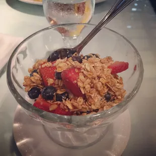 Berries &amp; yogurt parfait $9.95