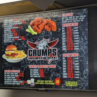 the menu