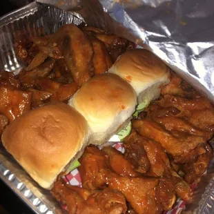 30pc Half/Half, Crispy. Flavors Mild, &amp; Hot