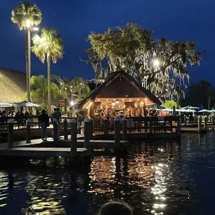 Leaving Crumps after an amazing meal.