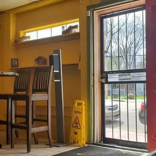 a view of the front door