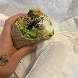 Tourist Turkey Bacon Ranch Wrap No onions