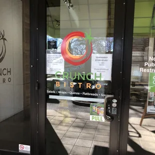 the front door of a restaurant